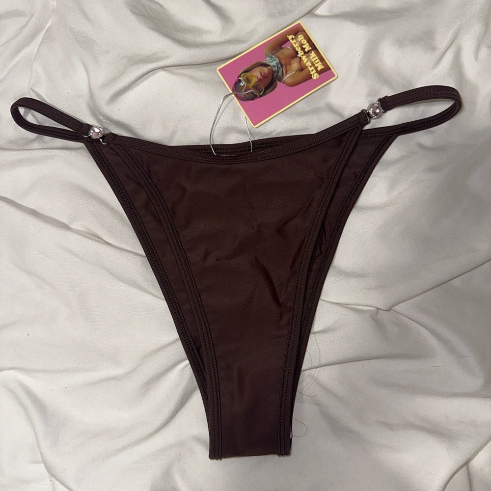 Strawberry Milk Mob Brown Bikini Bottom